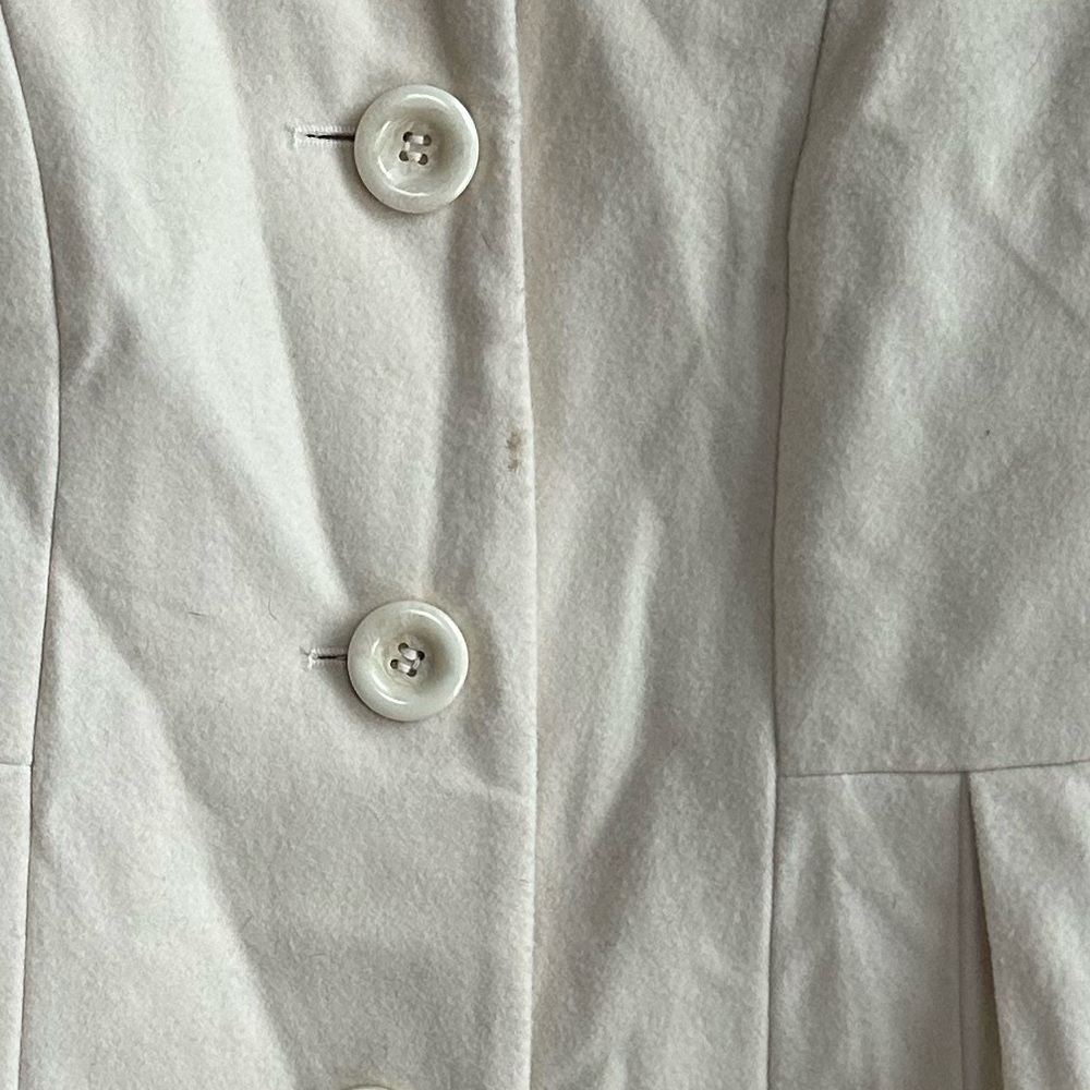 Cashmere Blend Donna Karan Cream Coat - Picture 8 of 8
